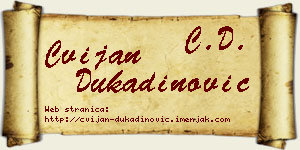 Cvijan Dukadinović vizit kartica